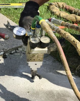 Concrete Leveling Equipment in Use